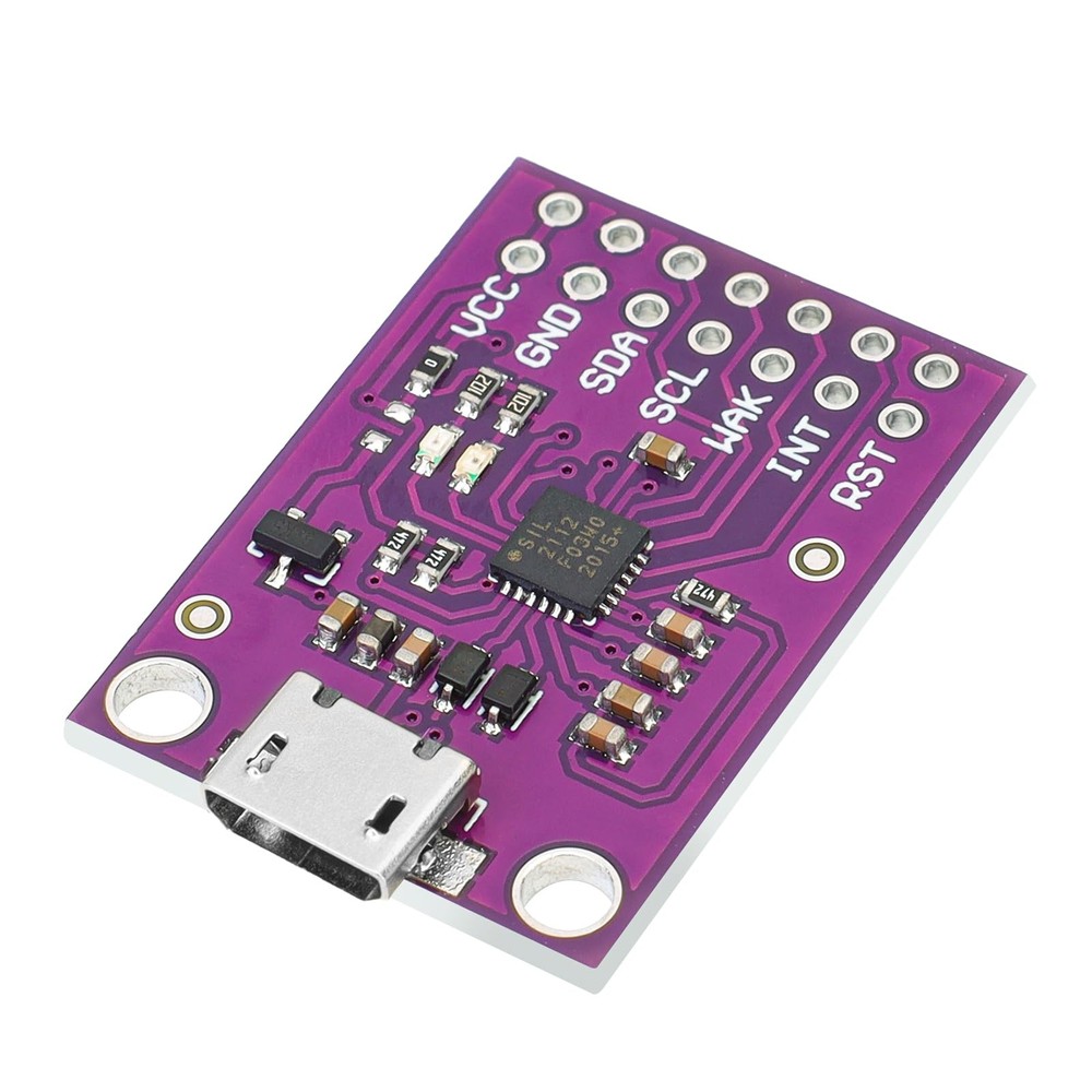 CP2112 MCU-2112 Debug Board USB to SMBus I2C Communication Module 2.0 MicroUS...
