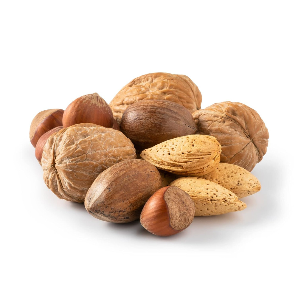 NUTS U.S. – Mixed Nuts in Shell (Almonds, Walnuts, Hazelnuts, Pecans) | No Added