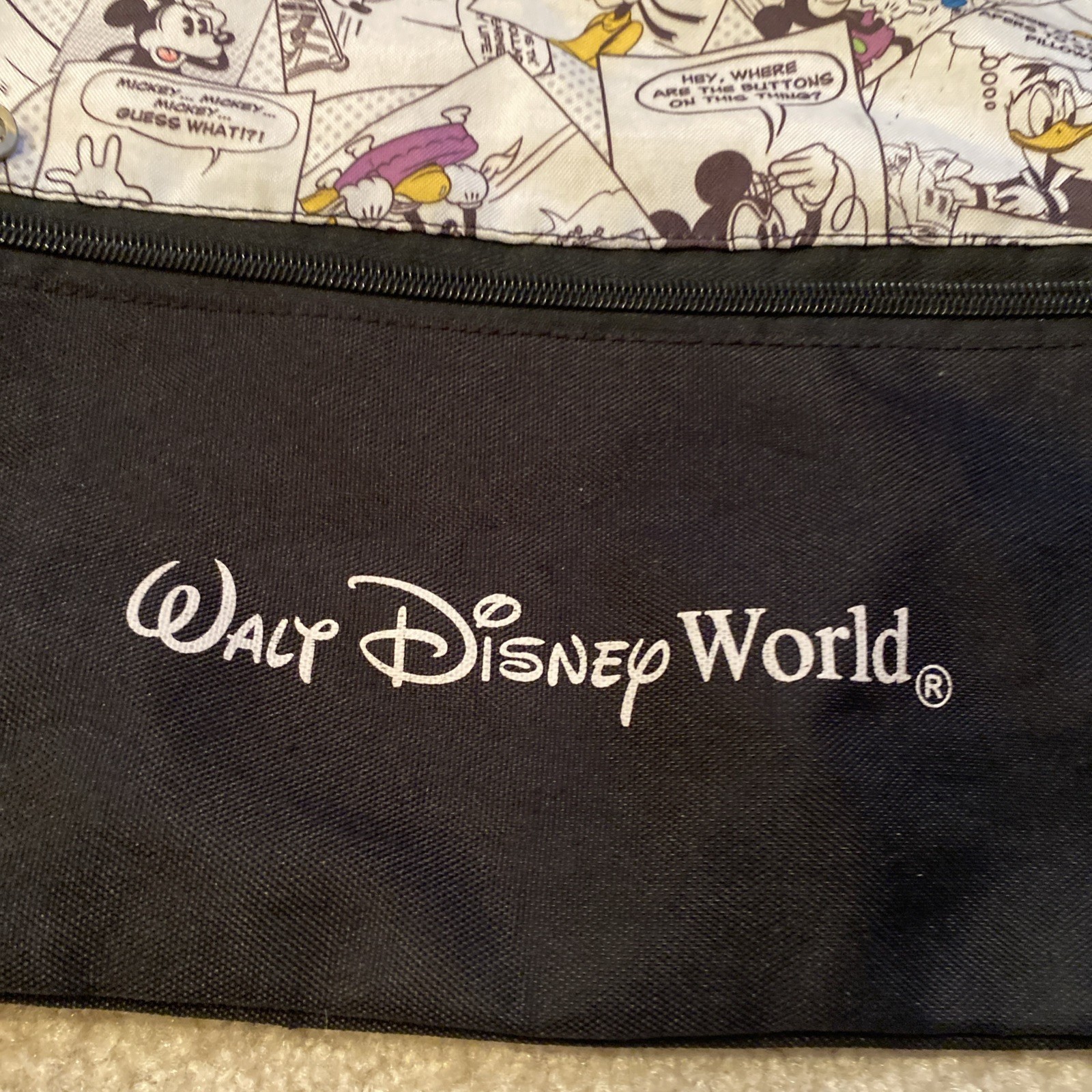 Walt Disney World Parks Drawstring Backpack Comic Strip Mickey Mouse Cinch Bag
