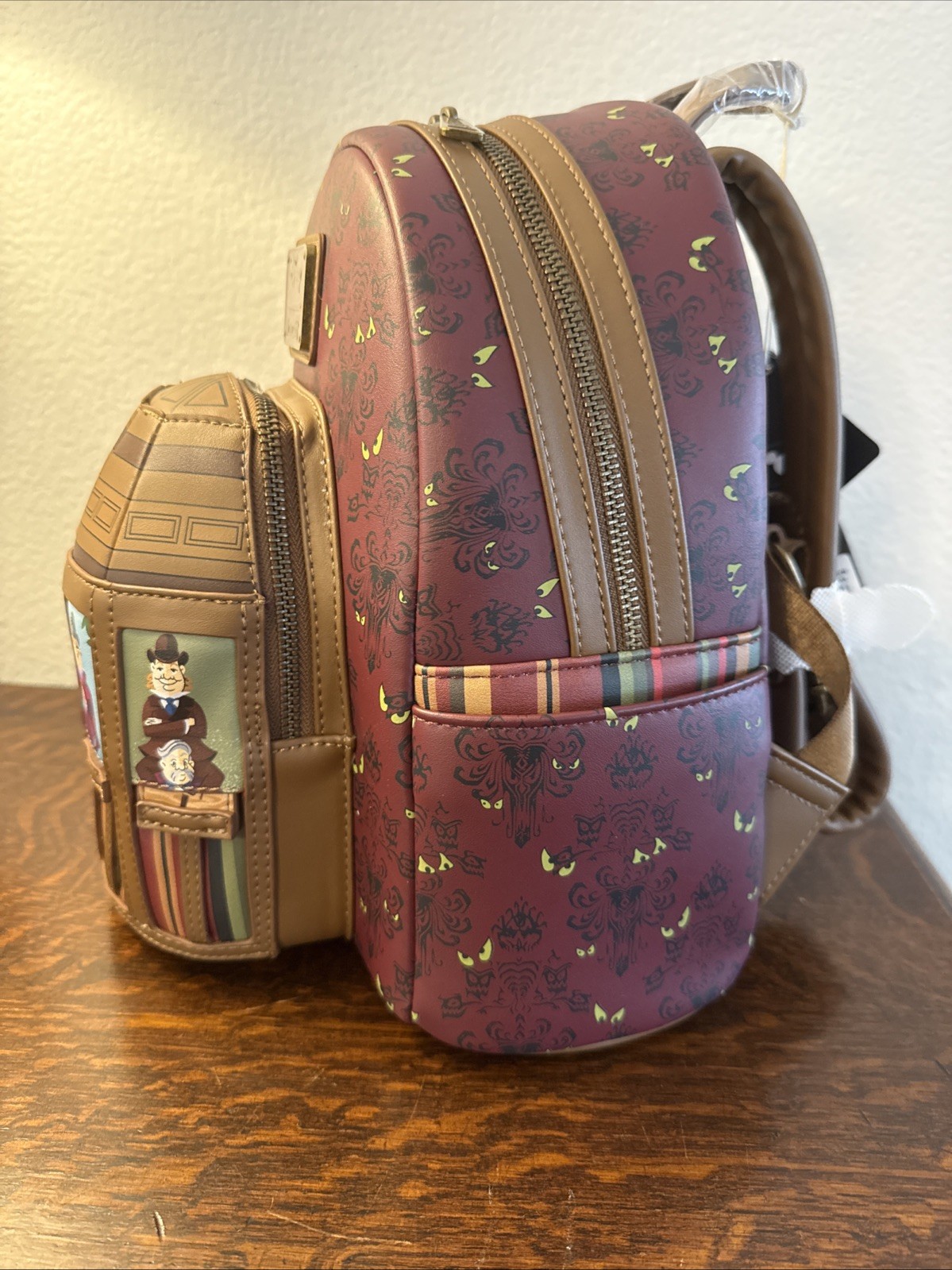 Loungefly Disney Haunted Mansion Stretching Room Moving Portraits Backpack NWT