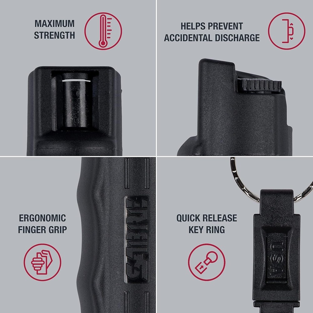 Runner Pepper Gel with Quick-Release Keychain & Reflective Hand Strap - 0.67 oz
