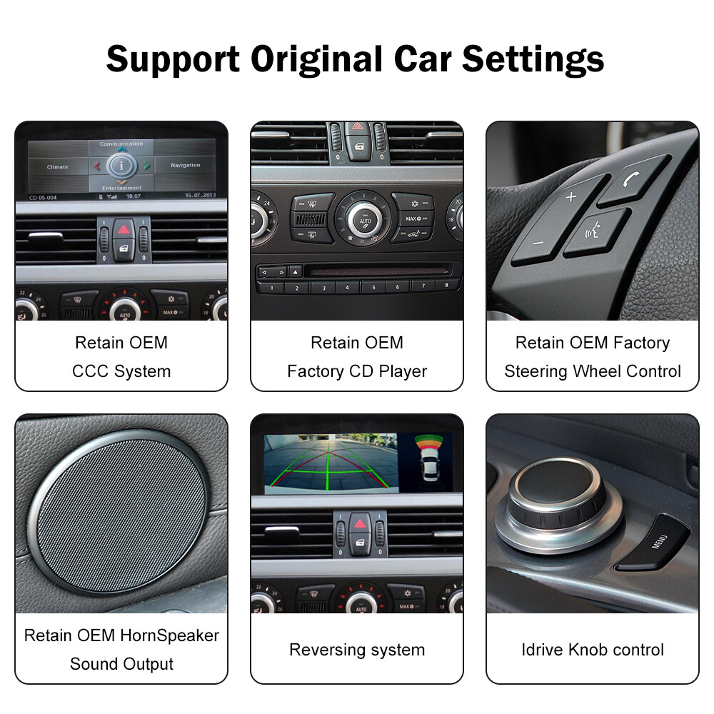 8.8' Wireless CarPlay Auto Car Touch Screen For BMW E90 E60 E61 E63 CCC