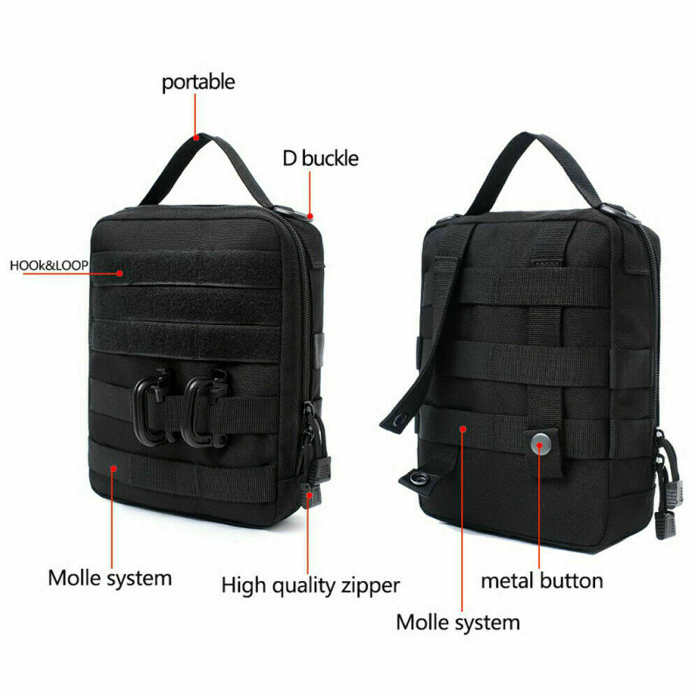 Tactical Molle Pouch First Aid Pouch EDC Utility Tools Bag Attachment Organizer