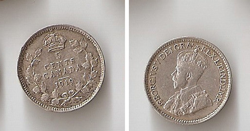 Canada 5 cents 1919