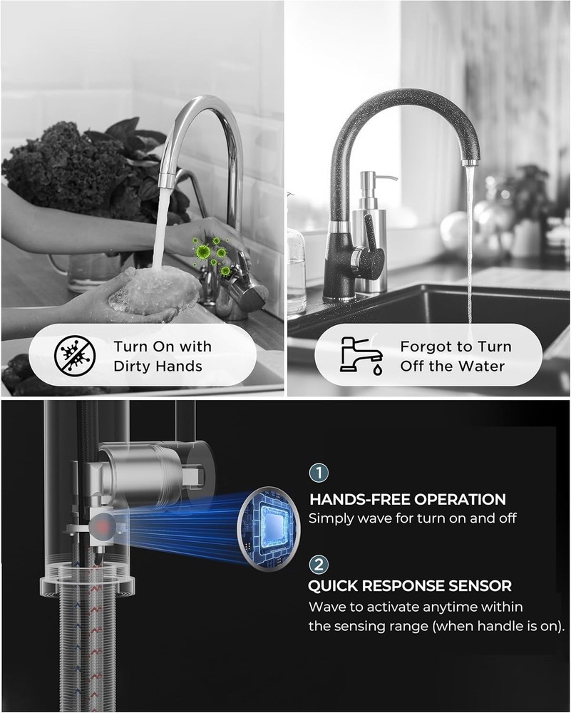 FORIOUS Touchless Kitchen Faucet MM0040 Smart Motion Sensor