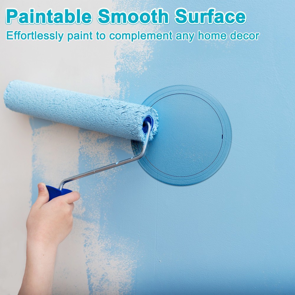 2-Pack Access Panel for Drywall, 8x8 Inch Round Plastic Removable [Gray]