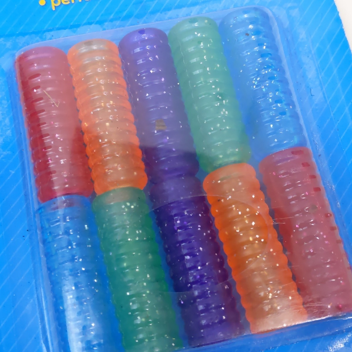 Jot Pencil Grips 10 Pack Multicolor Ribbed Comfort Cushion School Office Supply