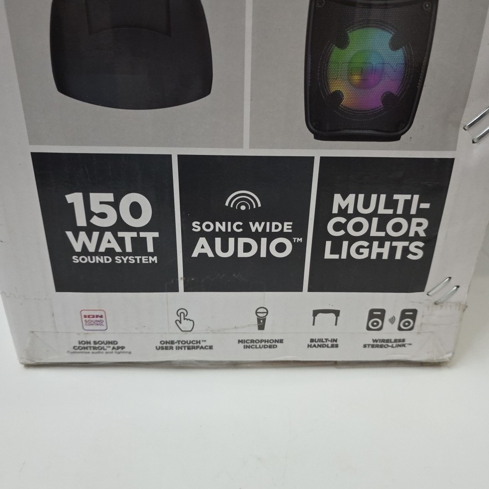 ION Audio IPA156 Pro Glow Express High-power Bluetooth-enabled Speaker System,