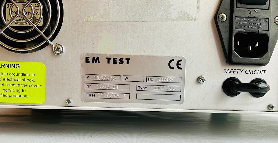 EM TEST EFT 200 Electrical Fast Transient Generator EMC Immunity Tester