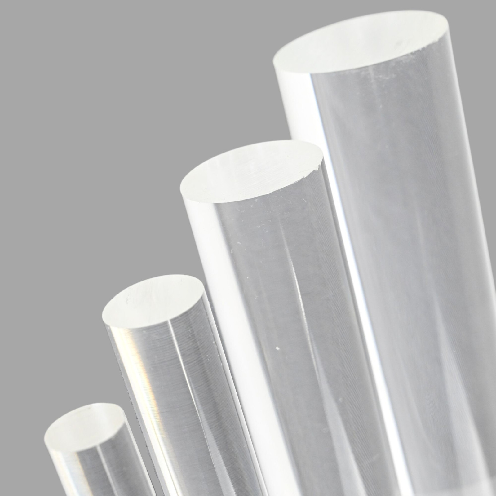 Clear Cast Acrylic Rod , Choose Size 1/4" to 4" Diameter; 1 ft. to 5 ft. Lengths