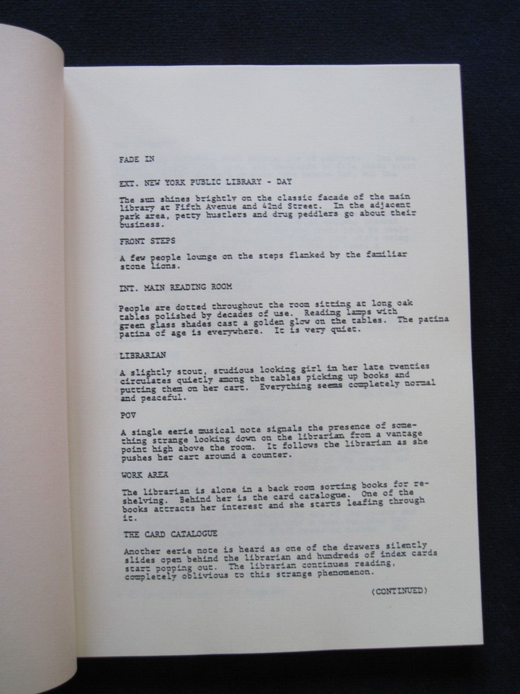ORIGINAL SCRIPT for ORIGINAL GHOSTBUSTERS, IVAN REITMAN DAN ACKROYD, BILL MURRAY
