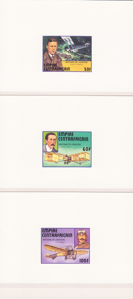 W CENTRAL AFRICA 0297-301 PC AVIATION HISTORY DE LUXE PROOF CARDS