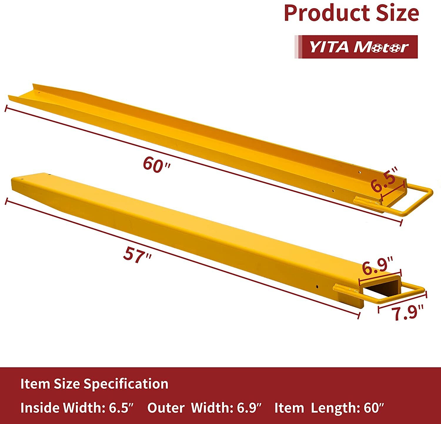 Pallet Fork Extension 60'' 72'' 84'' 96'' Pallet Extensions for Forklift Truck