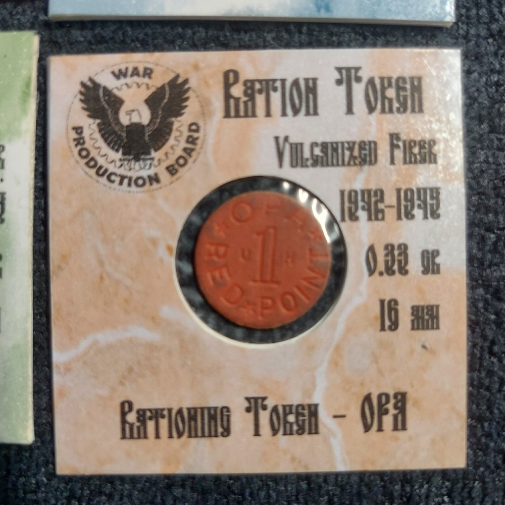 OPA Ration Points Tokens Red and Blue