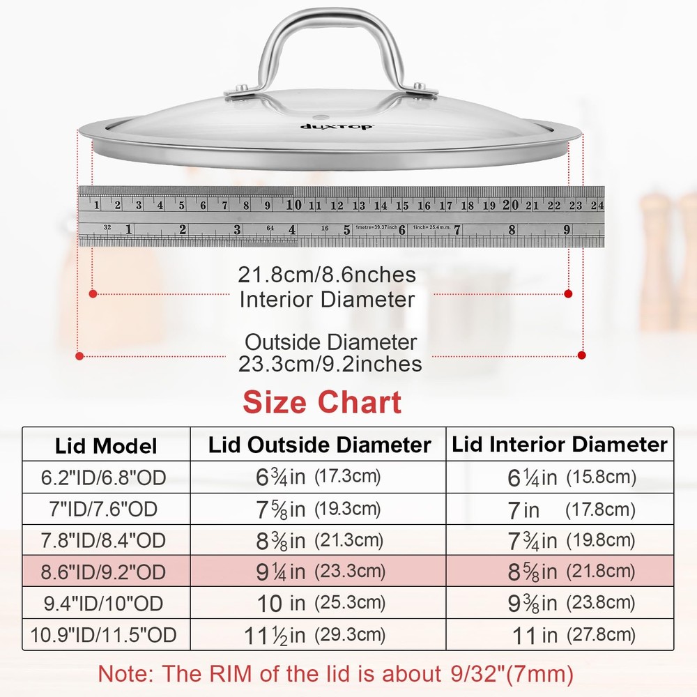 Duxtop Cookware Glass Replacement Lid