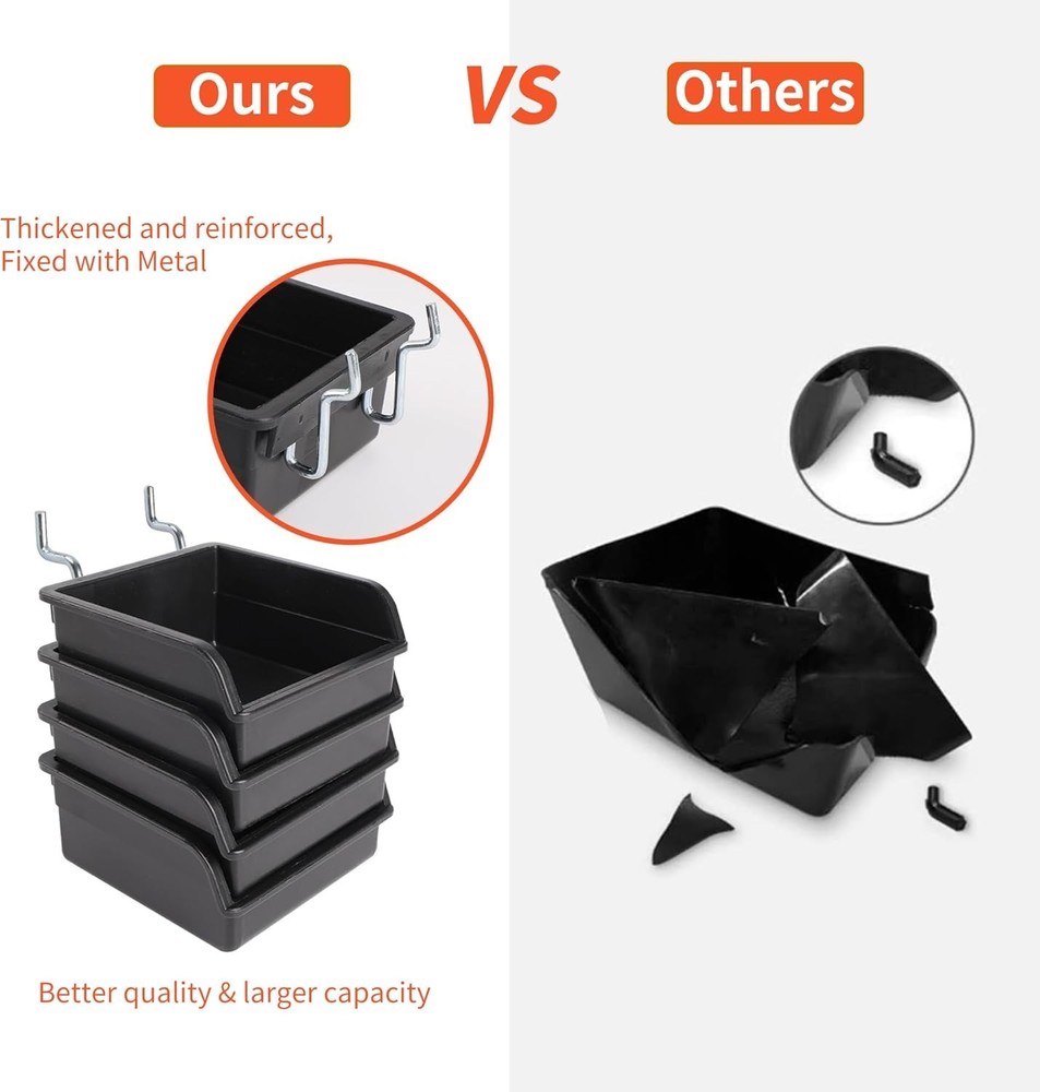 Durable Rust-Resistant Pegboard Hooks Set - 240 Count for Garage and Workshop