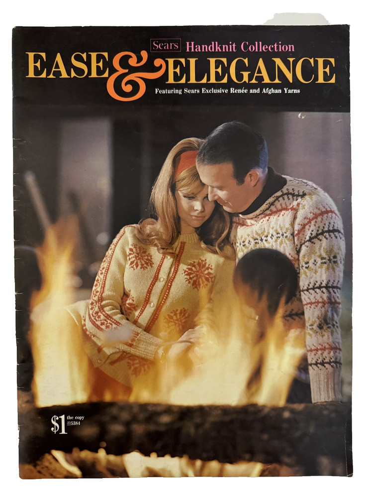 1968 Sears KNITTING PATTERN Handknit Collection Ease & Elegance Booklet MCM MOD