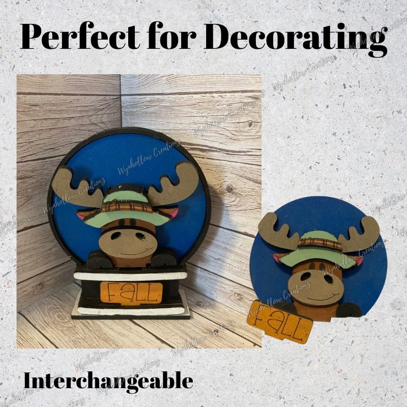 Snowman Playing in the Snow Interchangeable Snow Globe