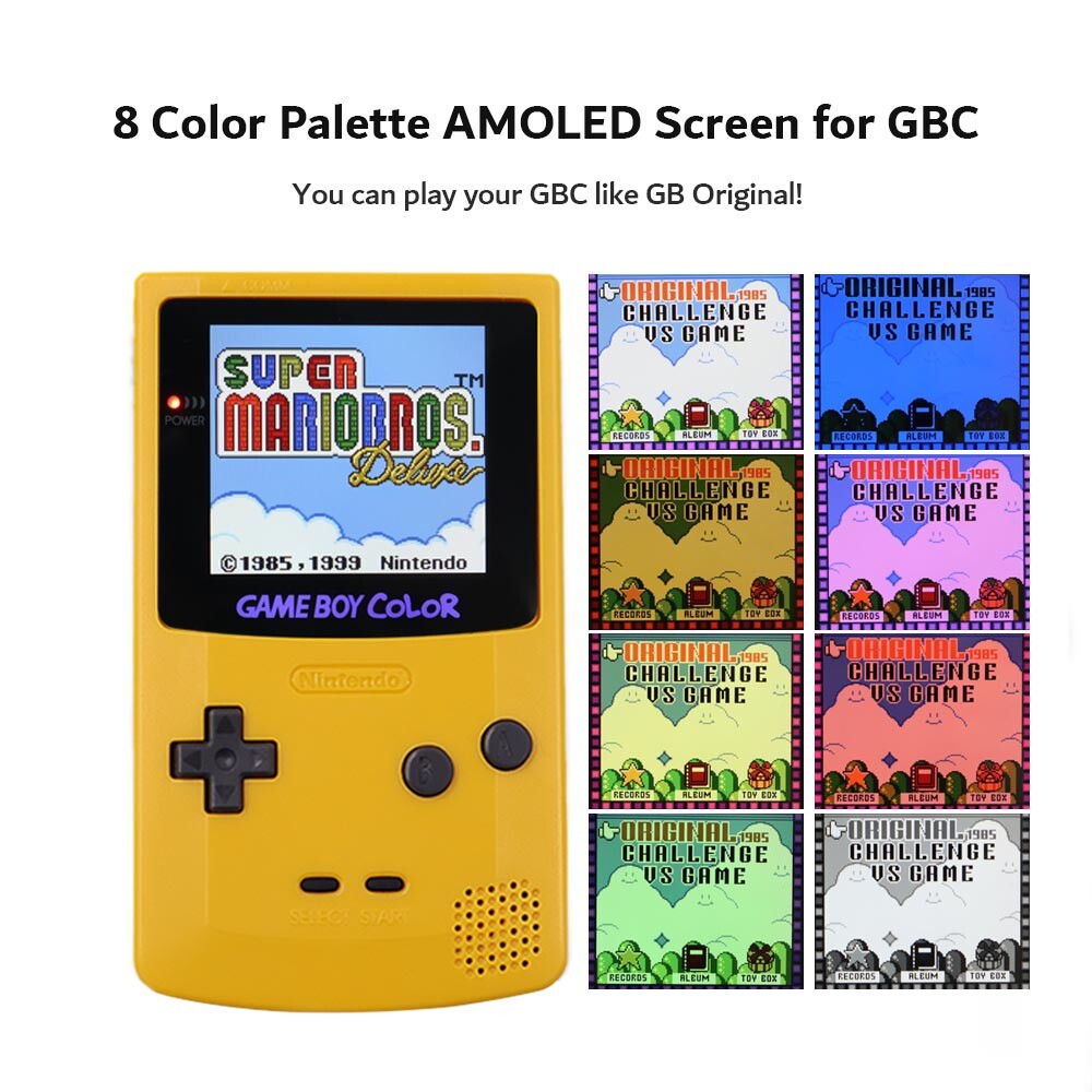 Laminated Touch GBC AMOLED Screen Retro Pixel OLED LCD For GameBoy Color