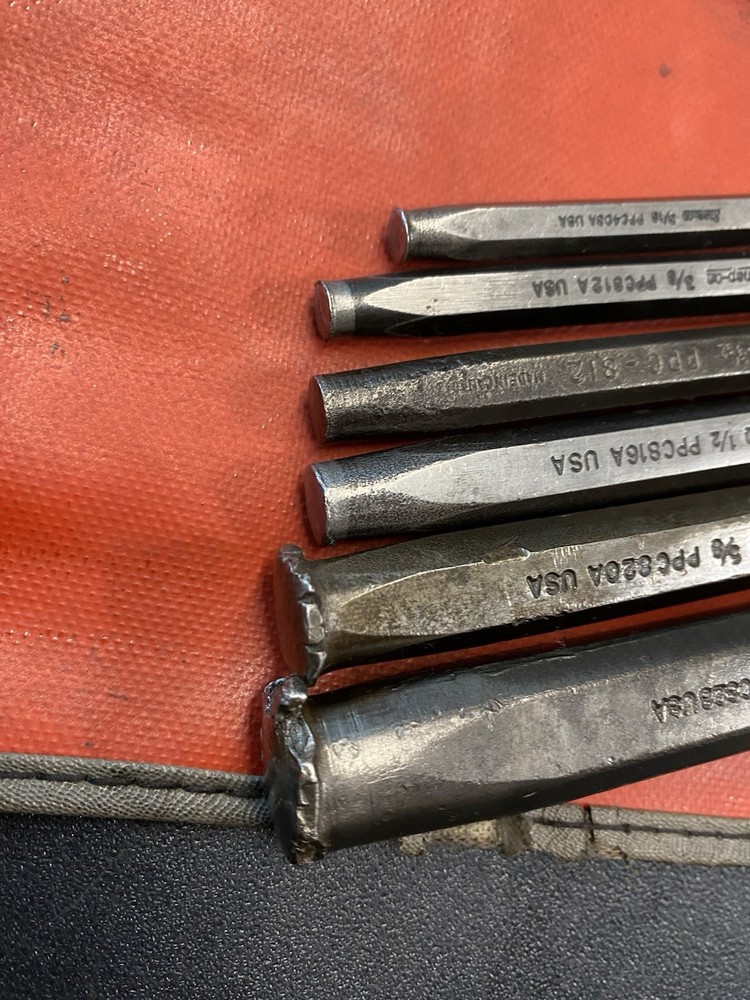 SNAP ON 24PC CHISEL, PUNCH Set Lot C-64b Pouch READ