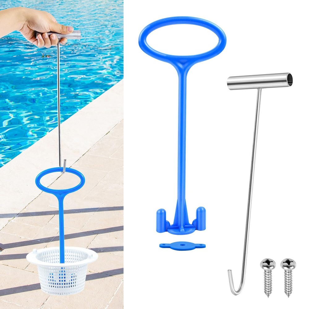 Universal Pool Skimmer Basket Handle Hook for Inground Pools