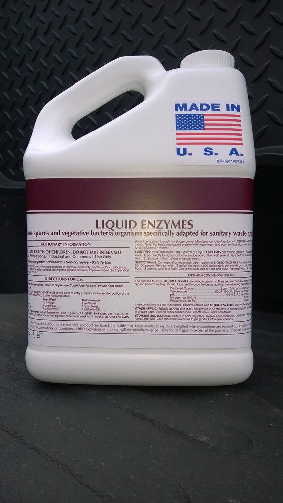 GEREASE TRAP TREATMENT FOG CLEANER 1 GAL ENZYME BACTERIA PATRIOT CHEMICAL SALES