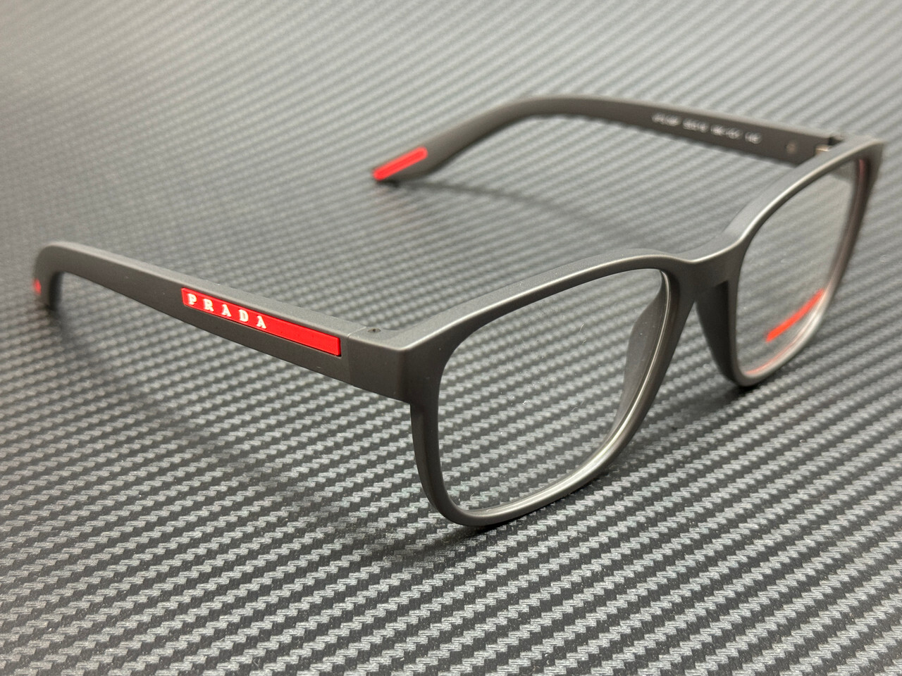 PRADA LINEA ROSSA PS 06PV 18K1O1 Matte Grey Ghisa Men's 55 mm Eyeglasses