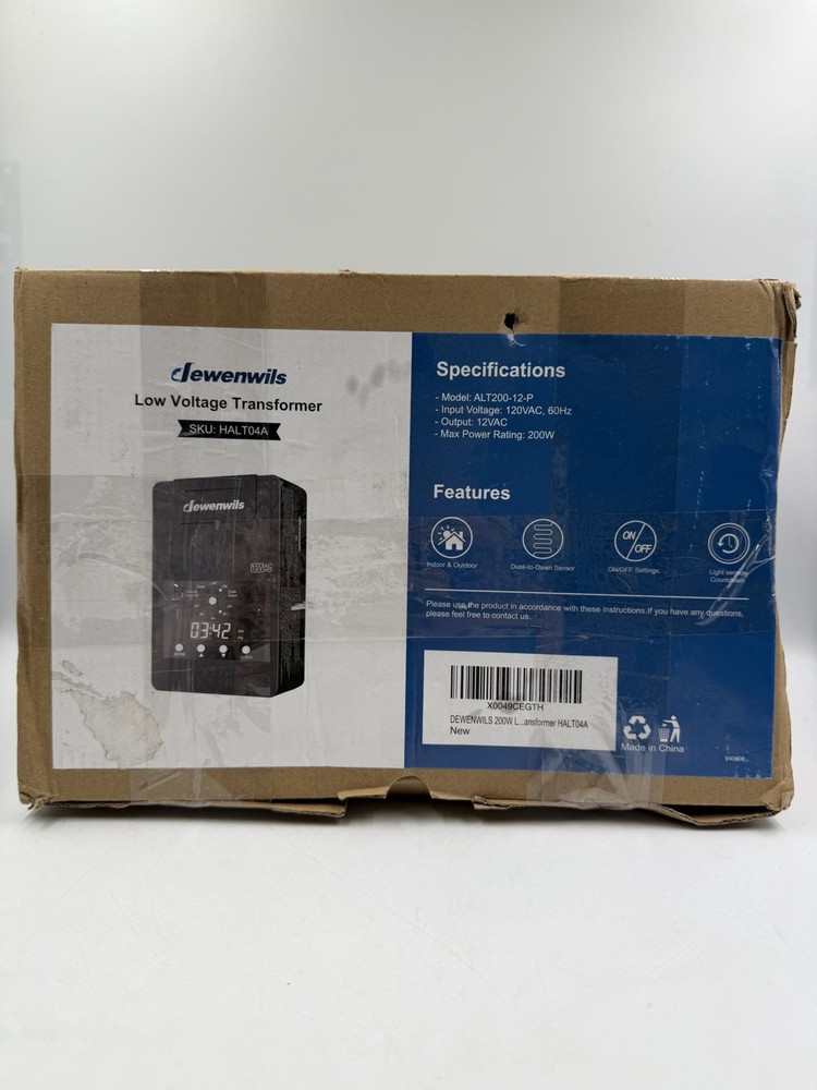 DEWENWILS 200W Low Voltage Landscape Transformer with Photocell Sensor & Timer