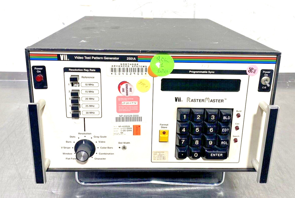 VII Video Test Pattern Generator 2501A Raster Master 2501A / Tested