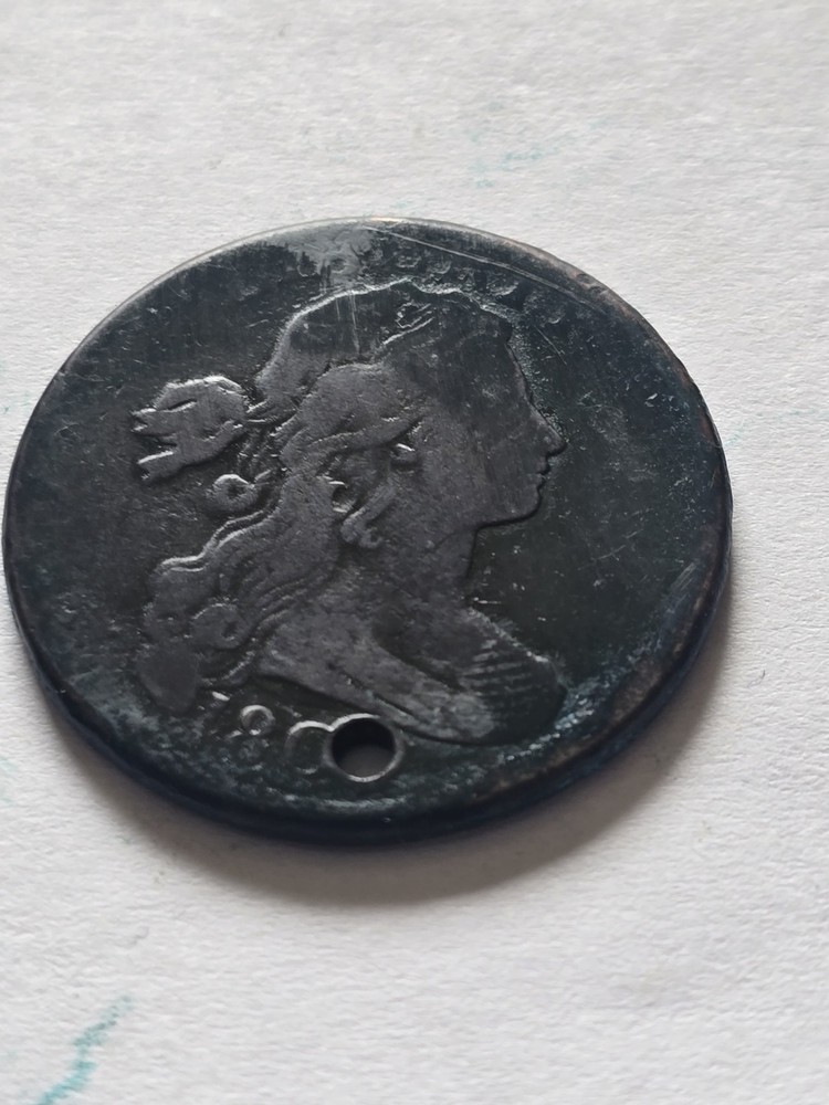 1800 Large Cent Holed