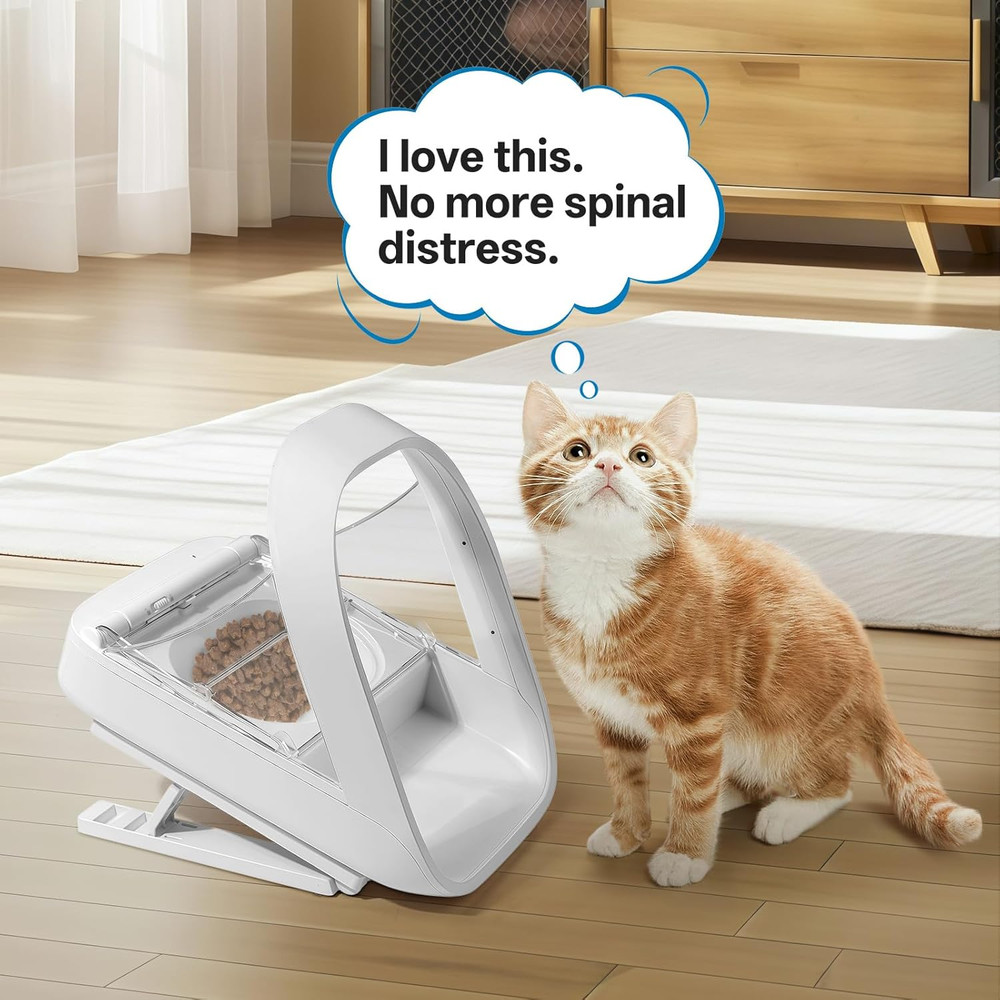 Adjustable Stand for Pet Feeder, 0-20° Adjustable Angle, Reduces Strain on Joint