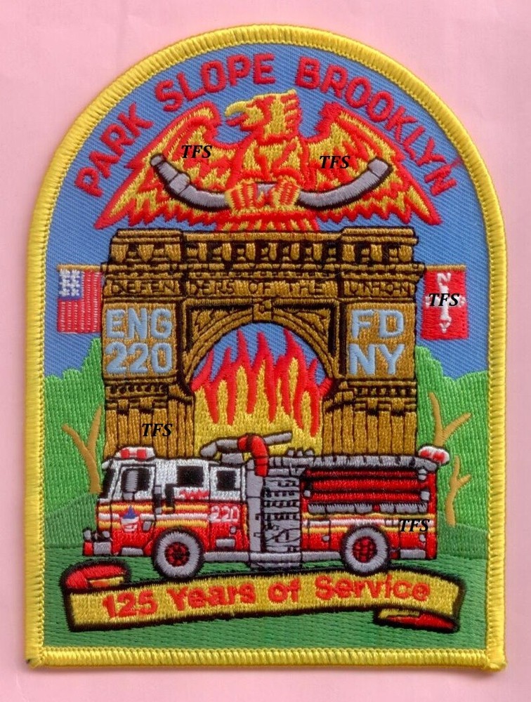 New York City Fire Dept Engine 220 Patch Anniversary