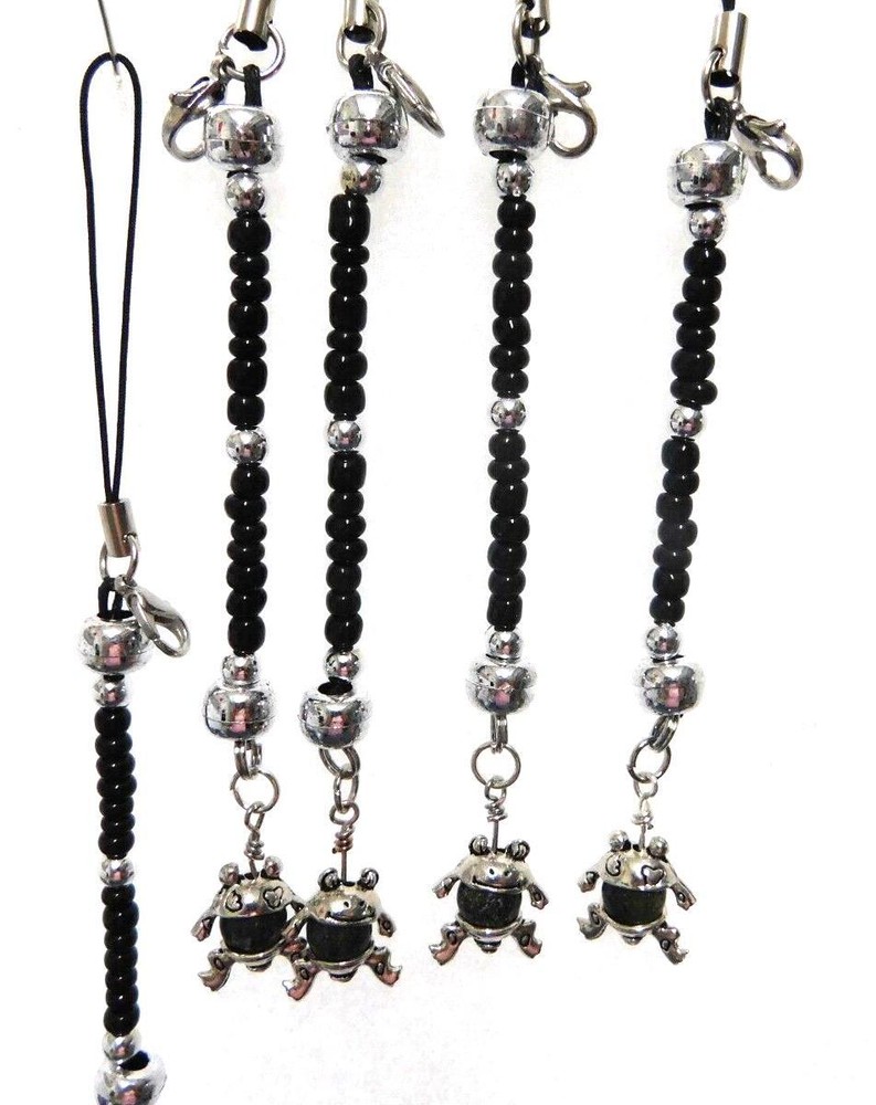 Beaded Dangler Hanging Frog For Junk Journal Purse Backpack Notebook