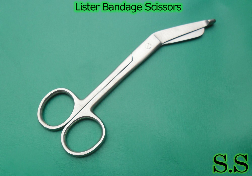 2 Lister Bandage Scissors 4.5"+6.5" Surgical Instruments