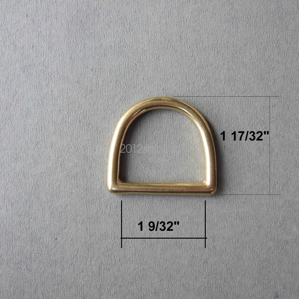Heavy Duty Cast Solid Brass Dee D Ring 4 Sizes