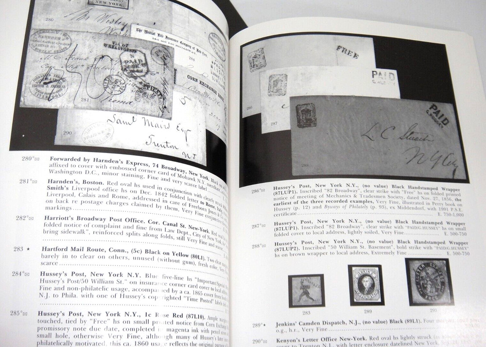 Siegel Auction Catalog w Prices Realized Carriers Local Posts Independent Mails
