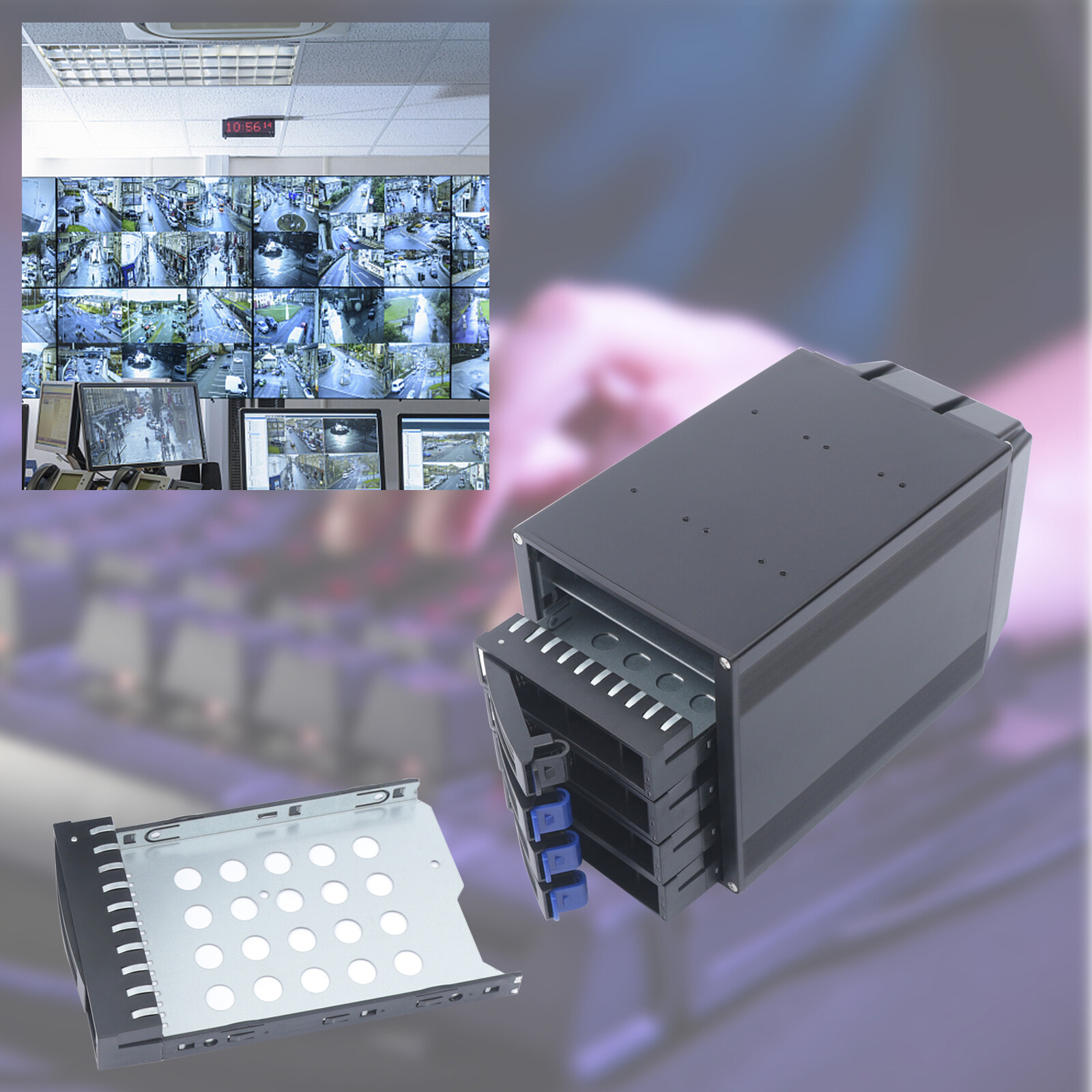 HDD Enclosure Hot Swap Cage 5-Bay 3 x 5.25" Drive Bays 5x SATA 3.5"/2.5"Sas HDD