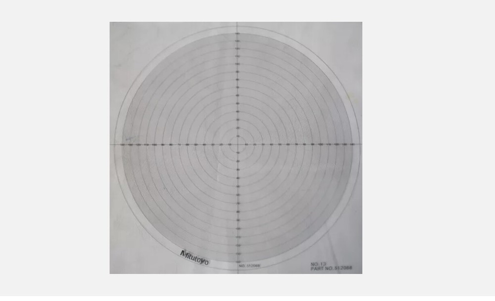 1pcs 512068 Optical Comparator Chart For Profile Projector Overlay Chart