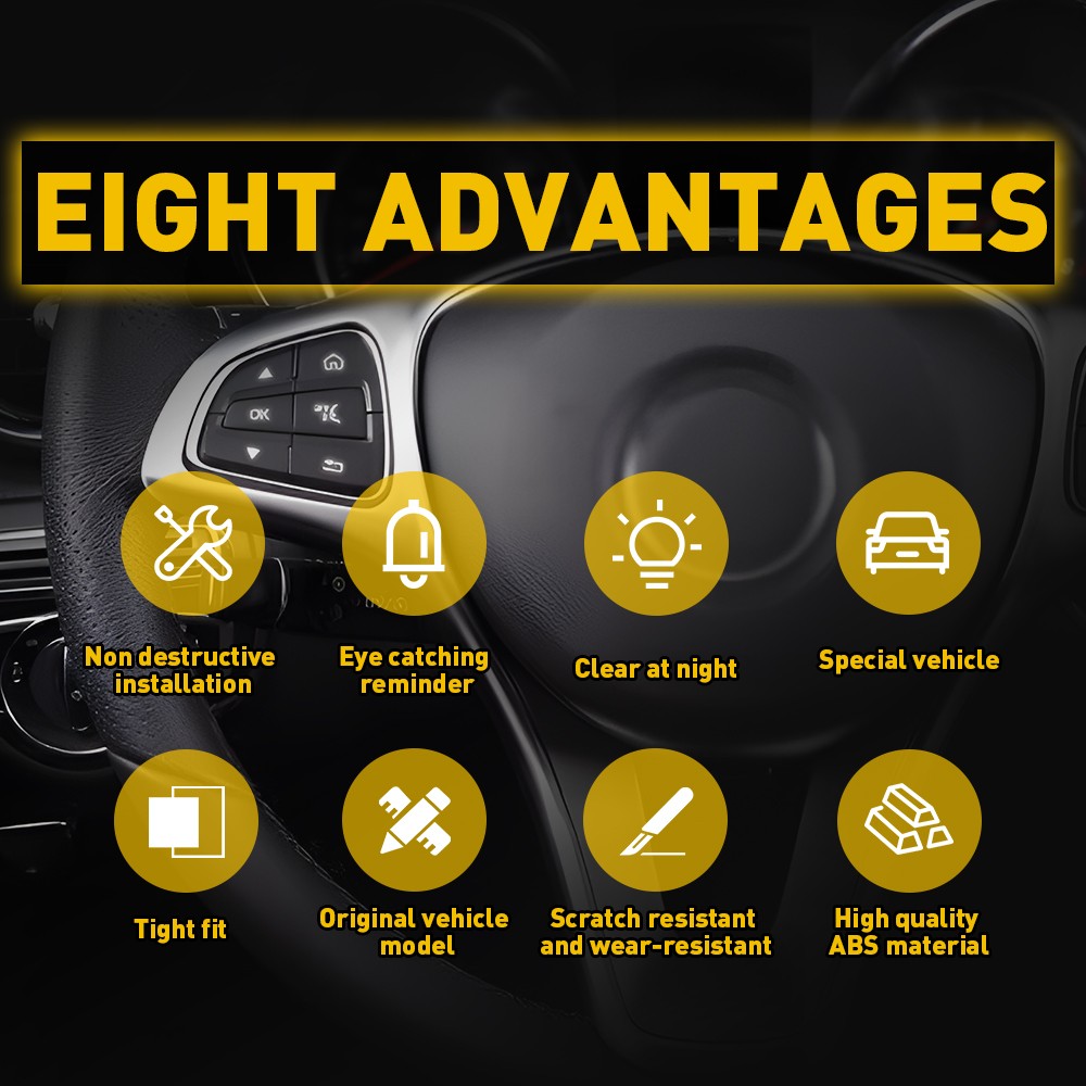 Steering Wheel Multi-Function Button Cover for Mercedes-Benz C300 2015-2019