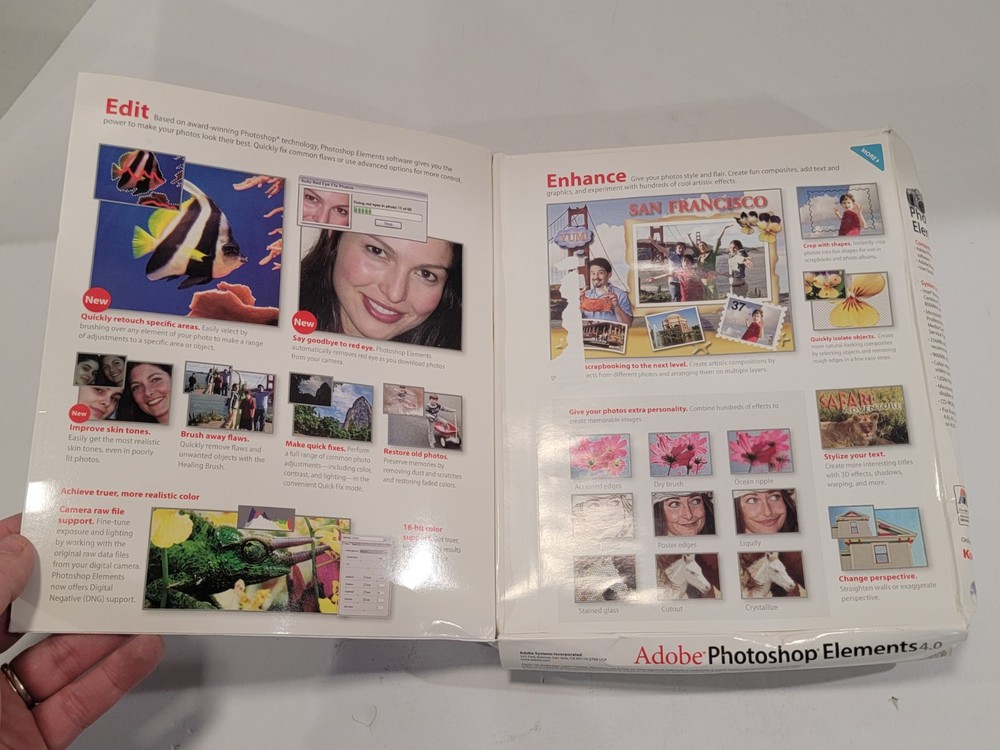 Adobe Photoshop Elements 4.0 User Guide Book & Software