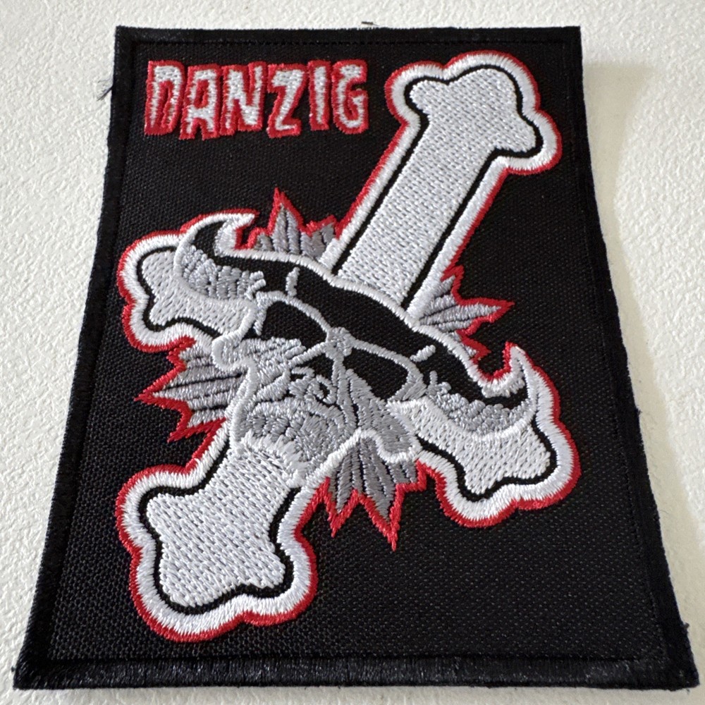 DANZIG CROSS SHAPED EMBROIDERED PATCH