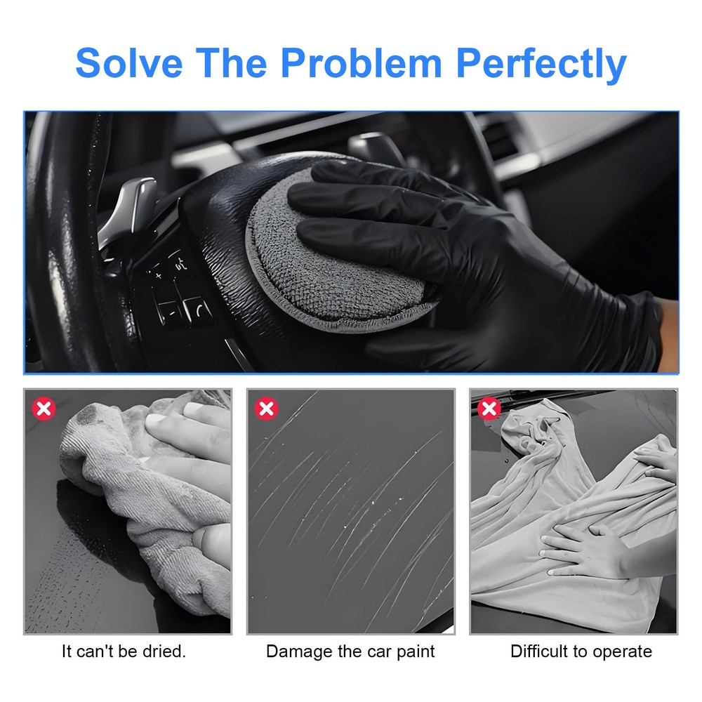 11 PCS Reusable Car Cleaning Tool Kit for Auto Detailing Microfiber Applicator