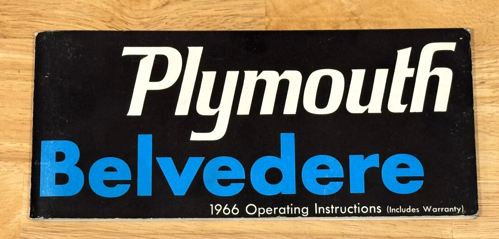 VINTAGE ORIGINAL 1966 PLYMOUTH BELVEDERE OPERATING INSTRUCTIONS OWNER MANUAL