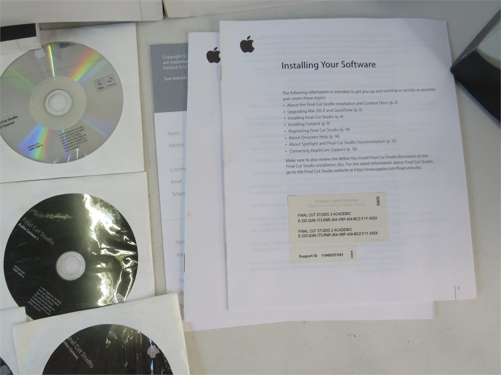 Apple Final Cut Studio 2 Video Editing Software Mac Complete Box Set W/ Manuals