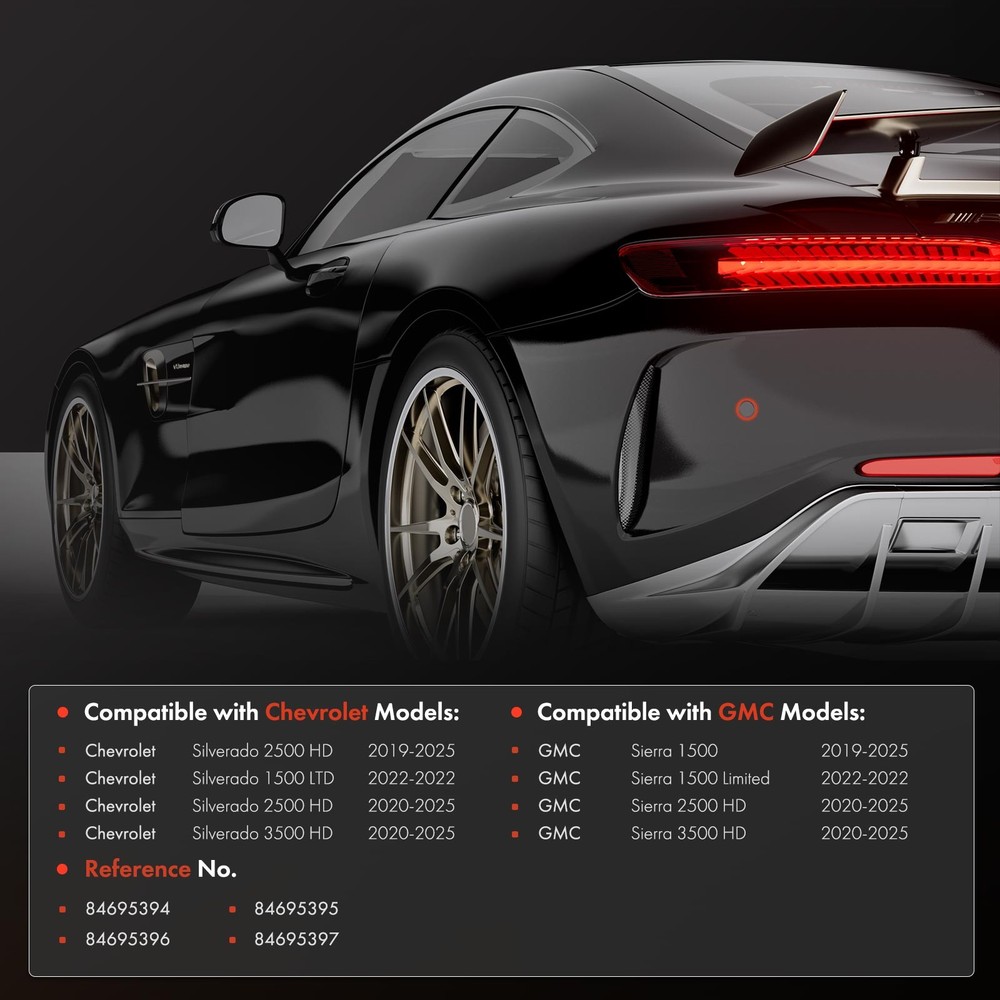 4Pcs Rear Inner & Outer Left & Right Parking Sensor Bezel for GMC Sierra 1500