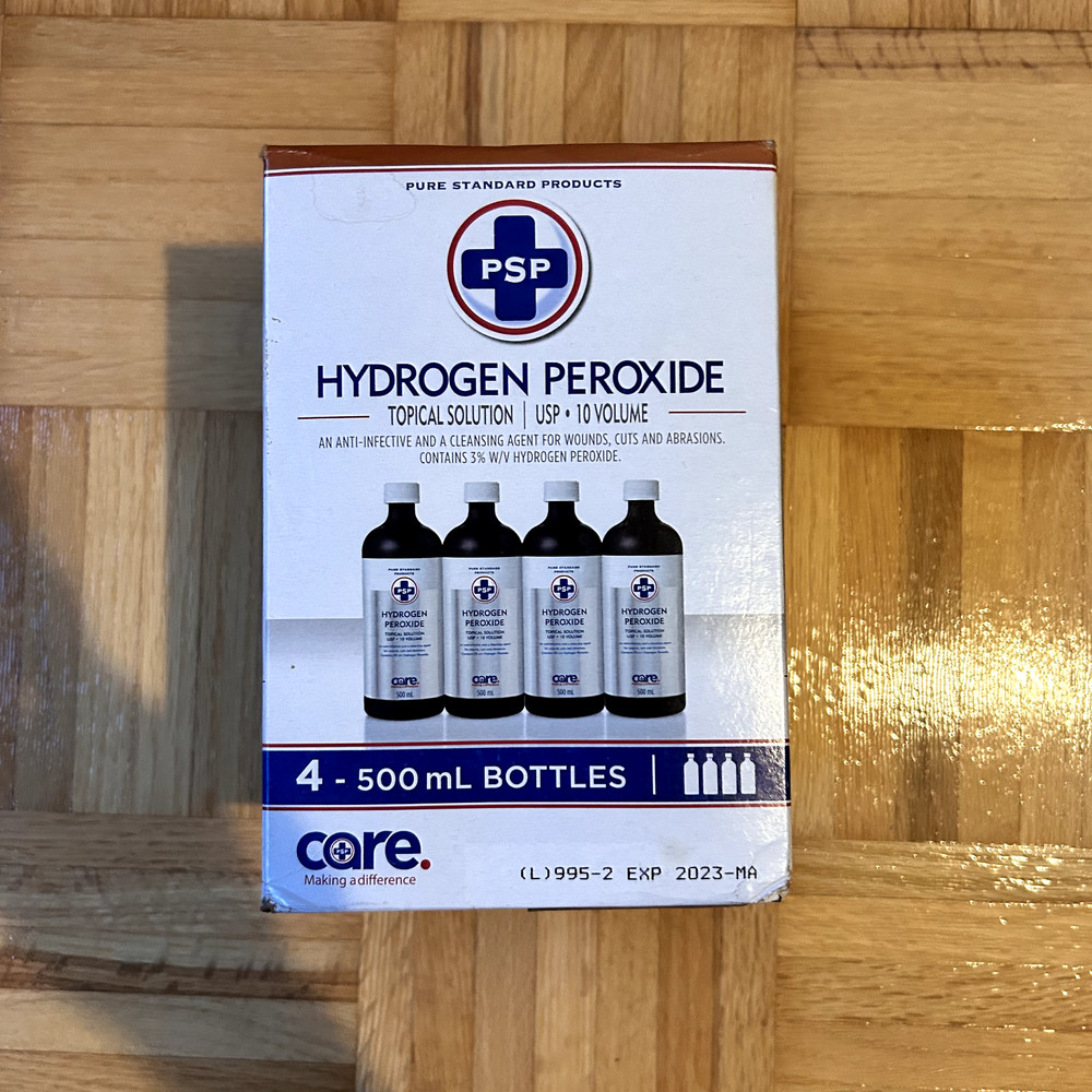 Hydrogen Peroxide 3% USP Sterilization Solution H2O2 Skin Disinfectant 4 Pack
