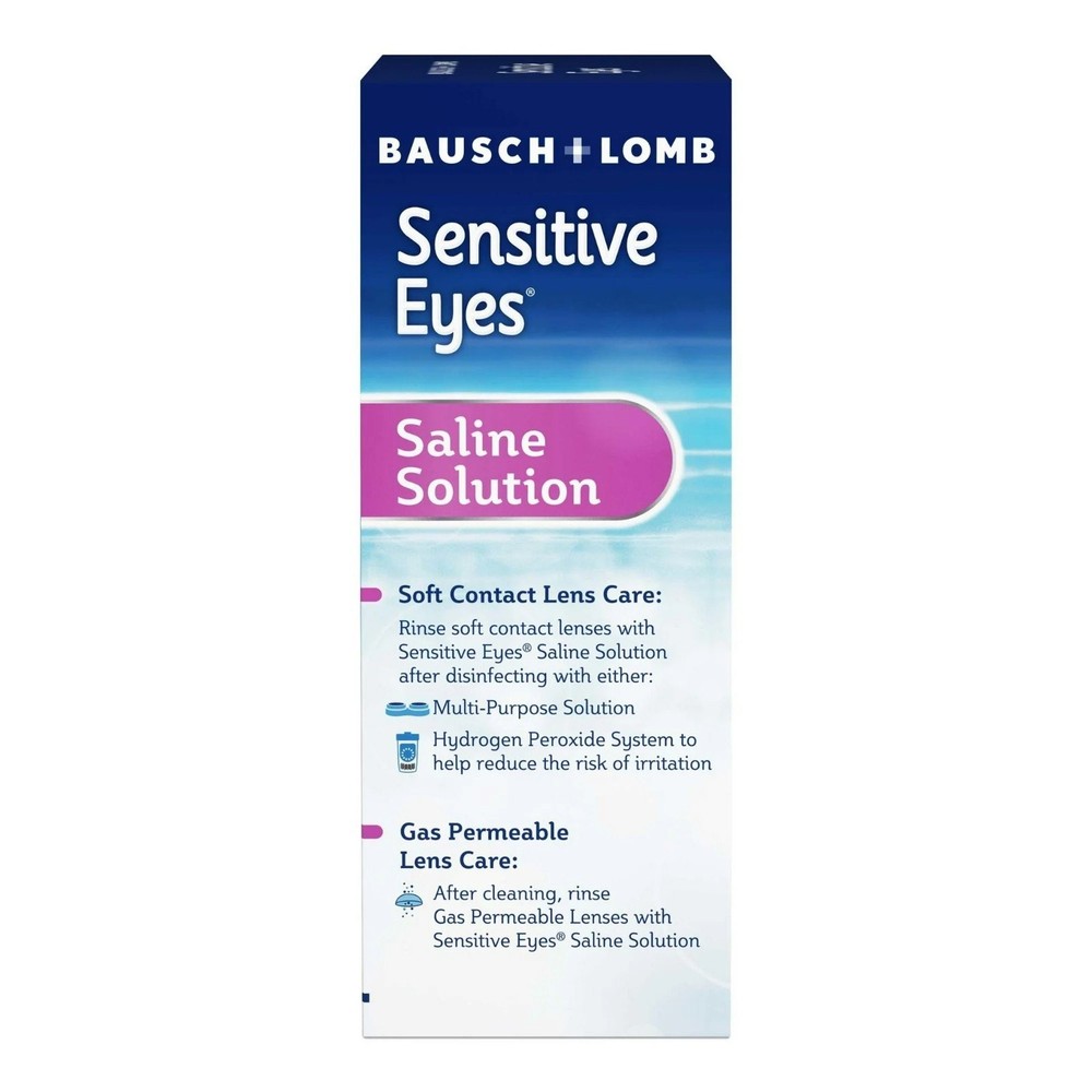 5 Pack Bausch & Lomb Sensitive Eyes Saline Solution, 12 fl oz