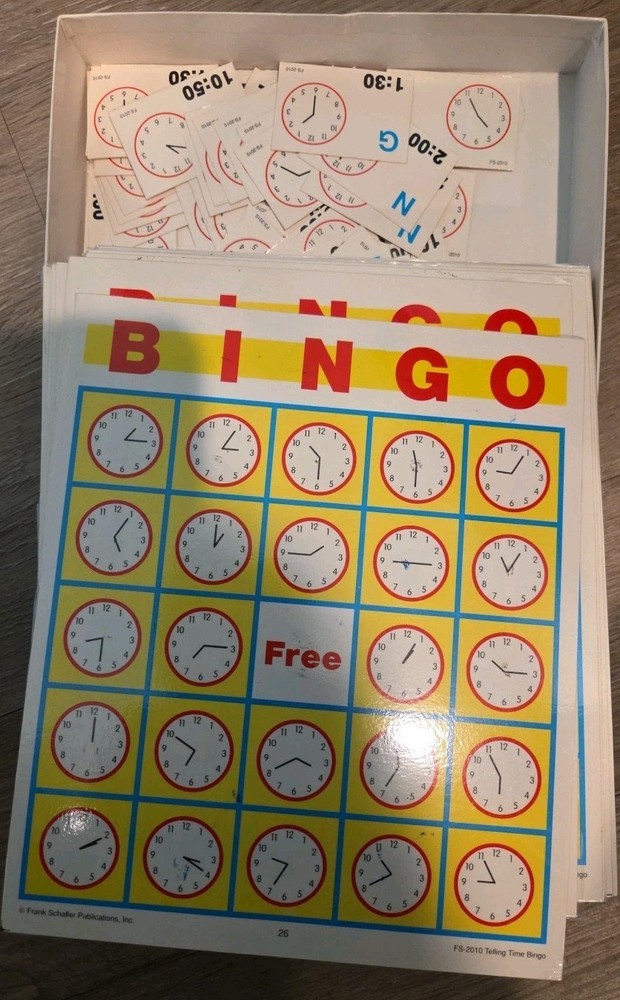 Telling Time Bingo Frank Schaffer Class Set