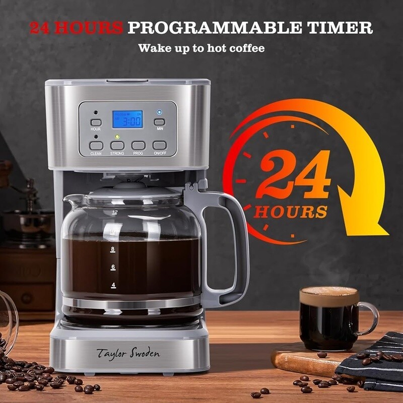 Programmable 12 Cup Coffee Maker Drip Machine W/ Auto Shut Off Pause Serve New