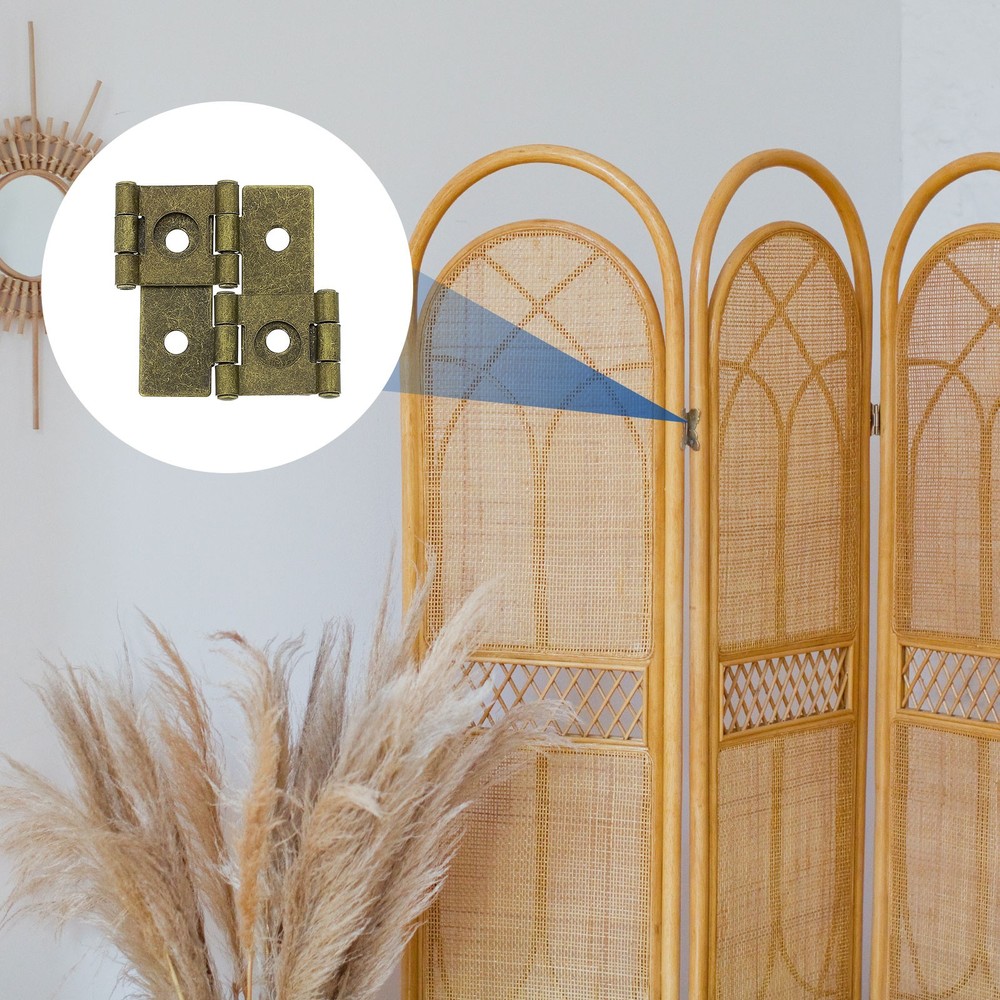 Double Acting Hinges Folding Screen, 8Pcs 1.85" Double Swing Hinges, Bronze